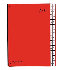 PAGNA Pultordner Color A – Z, auch für Überformate, Polypropylen, rot