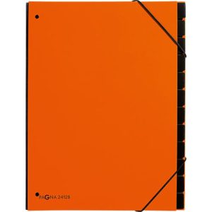 Pagna Pultordner Trend, für DIN A4, Karton, 12 Fächer, orange