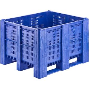 Palettenbox, perforiert, 620 l, blau