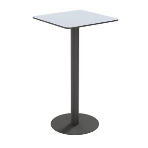 Paperflow Outdoor-Tisch Cross, quadratisch, Tellerfuß, B 600 x T 600 x H 1100 mm, grau/mattschwarz