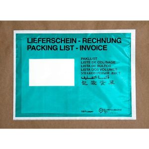 Papier-Dokumententasche/Lieferscheintasche SecurePack, C5, Fenster links, mit Aufdruck, selbstklebend, 100 % recycelbares Pergaminpapier, grün, 250 Stück Papier-Dokumententasche/Lieferscheintasche SecurePack, C5, Fenster links, mit Aufdruck, selbstklebend, 100 % recycelbares Pergaminpapier, grün, 250 Stück