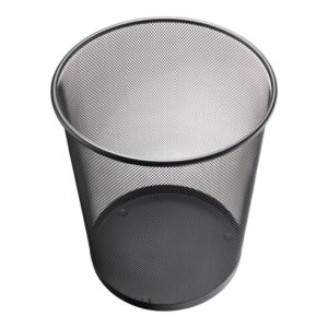 Papierkorb 23l H350xØ295mm m.Lochdekor STA schwarz HELIT