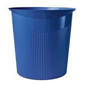 Papierkorb HAN LOOP, für den Innenbereich, Volumen 13 l, pflegeleicht, Ø 280/226 x H 287 mm, Kunststoff, blau