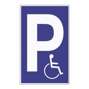 Parkplatzbeschilderung Parken f.Behinderte L250xB400mm Ku.blau/weiß Parkplatzbeschilderung Parken f.Behinderte L250xB400mm Ku.blau/weiß