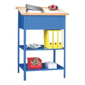 Pavoy Stehpult, offen, H1200 x B700 x T600, Korpus Enzianblau Pavoy Stehpult, offen, H1200 x B700 x T600, Korpus Enzianblau
