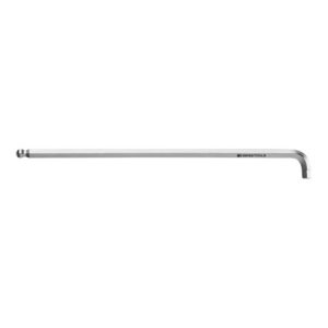 PB Swiss Tools 6-kant-Winkelschraubendreher 90° – 100° lang, mit Kugelkopf und kurzem Schenkel verchromt, Sechskant: 6 mm