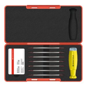 PB Swiss Tools Drehmoment-Schraubendreher-Sortiment, 8-teilig mit Skala, Wechselklingenaufnahme, ESD, 50 cN·m
