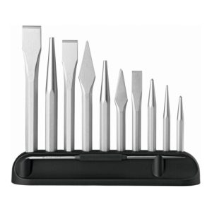PB Swiss Tools Meißel- und Durchschläger-Satz, im Kunststoffhalter, Sonderqualität, 11-teilig