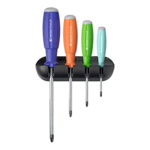 PB Swiss Tools Pozidriv-Schraubendreher-Satz, mit 2K-SwissGrip-Hef, 4-teilig