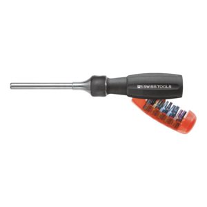 PB Swiss Tools Ratschengriff „Insider 3“, mit 1/4-Zoll-Bits, mit Magnet, 100 mm