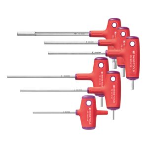 PB SWISS TOOLS Schraubendreher-Satz für Innen-Sechskant, mit Quergriff 6-teilig, verchromt, Anzahl Schraubendreher: 6