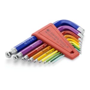PB Swiss Tools Sechskant-Winkelschraubendreher-Satz, mit Kugelkopf, pulverbeschichtet, 9-teilig