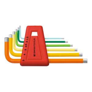 PB Swiss Tools Sechskant-Winkelschraubendreher-Satz, pulverbeschichtet, 6-teilig