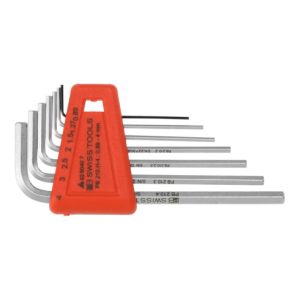 PB Swiss Tools Sechskant-Winkelschraubendreher-Satz, verchromt, 7-teilig