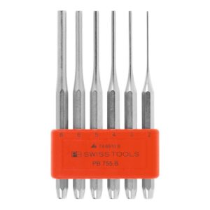 PB Swiss Tools Splintentreiber-Satz, im Kunststoffhalter, Sonderqualität, verchromt, 6-teilig