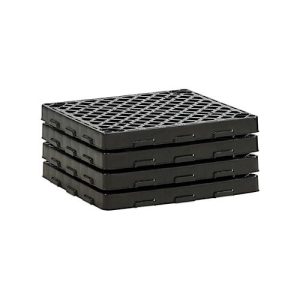 PE-Gitterroste für PE-Palettenauffangwannen CEMO 220/4 und 400/4, B 600 x T 600 x H 70 mm, 4 Stück