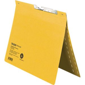 Pendelhefter Falken, Format A4, für bis zu 200 Blatt, Schlitzstanzung, Behördenheftung, Recycling-Karton, gelb, 50 Stück Pendelhefter Falken, Format A4, für bis zu 200 Blatt, Schlitzstanzung, Behördenheftung, Recycling-Karton, gelb, 50 Stück