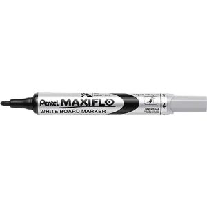 Pentel Whiteboardmarker Maxiflow, Schreibspitze 2 mm, 12 Stück, schwarz