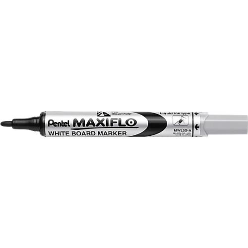 Pentel Whiteboardmarker Maxiflow, Schreibspitze 2 mm, 12 Stück, schwarz