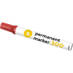 Permanentmarker S. 300, Rundspitze, Strichbreite 1,5-3 mm, wasserfest, offen lagerfähig, Aluminium & Kunststoff, rot, 1 Stück Permanentmarker S. 300, Rundspitze, Strichbreite 1,5-3 mm, wasserfest, offen lagerfähig, Aluminium & Kunststoff, rot, 1 Stück