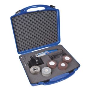 PFERD 3-tlg. Walzenschleifer UWER 15/40 230 V im Set mit Lamellenwalzen Ø 100×100 und Zubehör