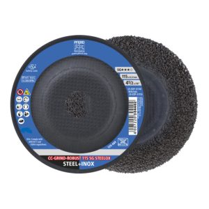PFERD CC-GRIND-ROBUST Schleifscheibe 115×22,23 mm Leistungslinie SG STEELOX für Stahl/Edelstahl