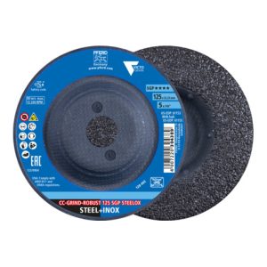 PFERD CC-GRIND-ROBUST Schleifscheibe 125×22,23 mm Speziallinie SGP STEELOX für Stahl/Edelstahl