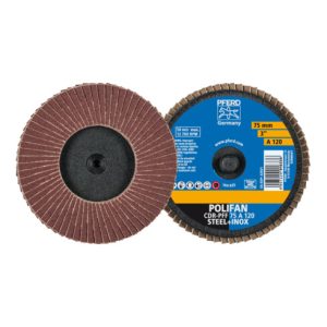 PFERD COMBIDISC Korund Mini-POLIFAN CDR Ø 75 mm A120 für universelle Anwendungen