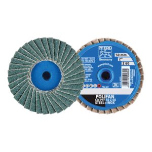 PFERD COMBIDISC Zirkon Mini-POLIFAN CD Ø 50mm Z60 für gehärteten Stahl