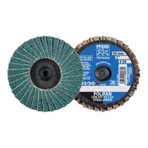 PFERD COMBIDISC Zirkon Mini-POLIFAN CDR Ø 50mm Z60 für gehärteten Stahl