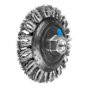 PFERD COMBITWIST Kegelbürste gezopft KBG Ø 125×15 mm M14 Edelstahl-Draht-Ø 0,50mm Winkelschleifer