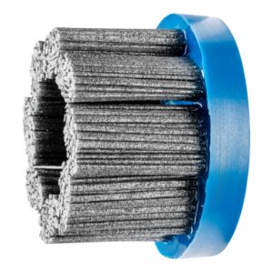 PFERD COMPOSITE FLEX Tellerbürste DBU Ø 76×22,2 mm Bohrung SiC-Filament-Ø 1,14 mm Korn 80 stationär