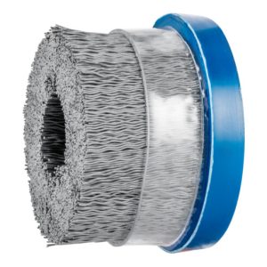 PFERD COMPOSITE Tellerbürste DBUR Ø 76×22,2 mm Bohrung SiC-Filament-Ø 0,55 mm Korn 320 stationär