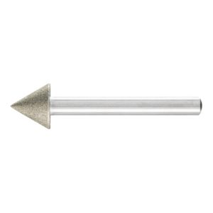PFERD Diamant-Schleifst. Spitzkegel Ø15×60° SchaftØ6 mm D126 (mit.) zum Anfasen/Entgraten/Senken