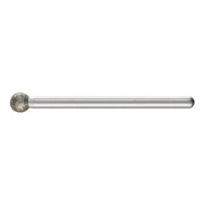PFERD Diamant-Schleifstift Kugel Ø5,0mm Schaft-Ø3 mm D181 (grob) zum Gravieren und Entgraten