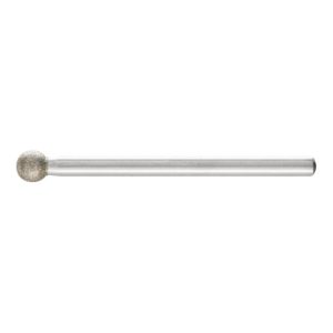 PFERD Diamant-Schleifstift Kugel Ø5,0mm Schaft-Ø3 mm D91 (fein) zum Gravieren und Entgraten