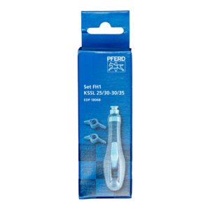 PFERD Ergonomie-Feilenheft FH1-Set mit Schärflehren 25/30-30/35° für Kettensägefeile Ø 4,0-5,5 mm
