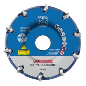 PFERD Hochleistungsfrässcheibe ALUMASTER F Ø 115 mm für Winkelschleifer Alu Bearbeitung