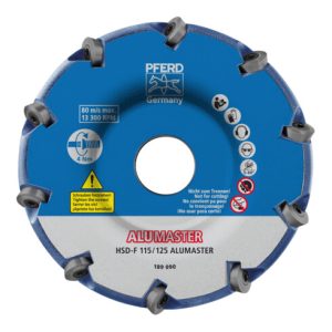 PFERD Hochleistungsfrässcheibe ALUMASTER F Ø 115 mm für Winkelschleifer Alu Bearbeitung HICOAT
