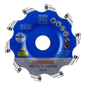 PFERD Hochleistungsfrässcheibe ALUMASTER R Ø 115 mm für Winkelschleifer Alu Bearbeitung HICOAT