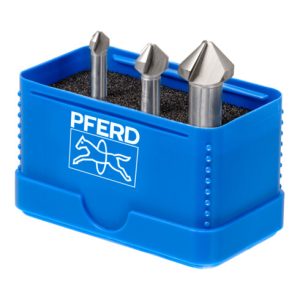 PFERD HSS-Kegelsenker-Set UGT 3-tlg. DIN 335 C 90° mit Ungleichteilung