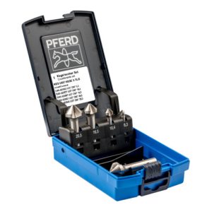 PFERD HSSE-Kegelsenker-Set UGT 5-tlg. DIN 335 C 90° Ausführung Co5 mit Ungleichteilung