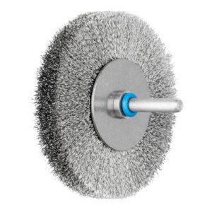 PFERD INOX-TOTAL Rundbürste ungezopft RBUIT Ø80×15 mm Schaft-Ø6 mm Edelstahl-Draht-Ø0,15