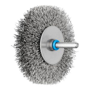 PFERD INOX-TOTAL Rundbürste ungezopft RBUIT Ø80×15 mm Schaft-Ø6 mm Edelstahl-Draht-Ø0,30