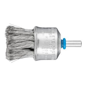 PFERD Pinselbürste mit Kunststoffschutz gezopft PBG Ø30mm Schaft-Ø6 mm Edelstahl-Draht-Ø0,15