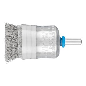 PFERD Pinselbürste mit Stützring ungezopft PBUR Ø25 mm Schaft-Ø6 mm Edelstahl-Draht-Ø0,20