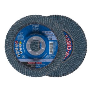 PFERD POLIFAN CURVE Fächerscheibe PFR 125×22,23 mm Breite L Z40 SGP STEELOX für Stahl/Edelstahl (10)