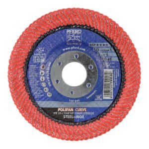 PFERD POLIFAN-Fächerscheiben PFR 125-M CO 60 SGP CURVE STEELOX