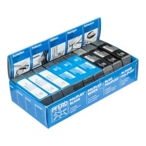 PFERD Poliflex Schleifblock Set Bindung PUR SIC für Feinschliff und Finish