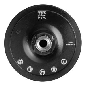 PFERD POLIVLIES-Klettrondenhalter PVKRH Ø 115 mm Gewinde M14 mit Zentrierzapfen Ø 22 mm